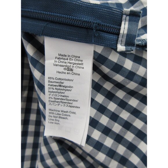 J crew Top XS Universal Standard Blouse Poplin Gingham Plaid Preppy * - Picture 10 of 11